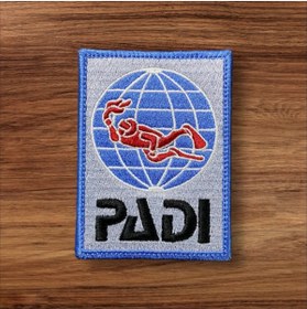 Resim Ex Patch Yüzücü Dalgıç Padı Yazılı Patch Arma Nakış 6 X 8 Cm 