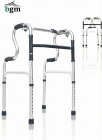 Resim BGM Kademeli Yürüteç Walker Hasta Yürüteci Yüksek Kalite Katlanır Kademeli Walker 