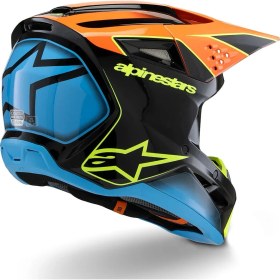 Resim Alpinestars Sm3 Fray Off-Road Motosiklet Kaskı Siyah Mavi Oranj 