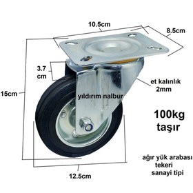 Resim Yıldırım Yük Arabası 125 Tekerlek Sanayi Tipi Büyük Tekerlek 2 adet 