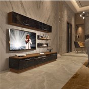 Resim Decoraktiv Trendstyle 5 Mdf Tv Ünitesi Tv Sehpası - Ceviz - Siyah Mermer 