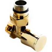 Resim Tekno Trust 1/2 Gold Renk Köşe Havlupan Vanası Köşe Radyatör Vanası 1 Adet 