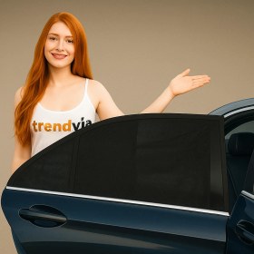 Resim Trendvia Araç Için Yan Cam Güneşlik ve Sineklik | Çocuk & Bebek Koruyucu Oto Cam Perdesi | Emzirme Için Güneş Koruma 
