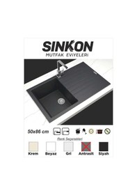 Resim Sinkon Antrasit Granit Eviye 50 x 86 - Sg86 - Sinko 