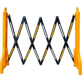 Resim İleri Trafik Akordiyon Bariyer Sarı 255 x 97 cm 