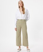 Resim Geniş Kısa Paça Kot Pantolon Standart Bel - Sandra Jeans 