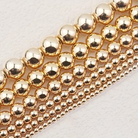 Resim 2-12mm AAA Doğal Taş 14K Altın Kaplama Yuvarlak Hematit Boncuklar Yüksek Kaliteli Gevşek Aralıklı Boncuklar Takı Yapımı DIY Güzel Bileklikler Kolye Küpeler Aksesuarlar Erkek Kadın Hediyeler 