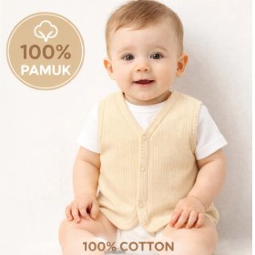 Resim Angeltouch %100 Pamuk Kız Erkek Bebek Yelek Raporlu Basic 