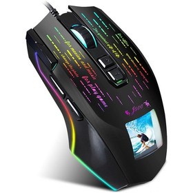 Resim Maiyame Hxsj J500 Siyah Usb Kablolu 10000 Dpı Lcd Çözünürlüklü Oyuncu Faresi 001 
