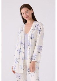 Resim Pierre Cardin Kadın Mavi 3lü Pijama Takımı Pc8885-s-v1 Mavi 
