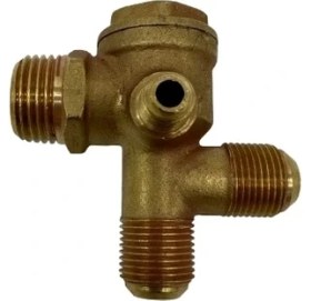 Resim Sessiz Yağsız Kompresör Çekvalfi Çift Girişli 1/2 - 3/8 - M10X1 