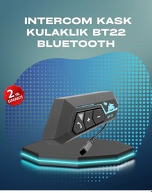 Resim Mey İthalat Bt22 Kask Bluetooth Kulaklık Su Geçirmez Motosiklet İletişim Sistemi 