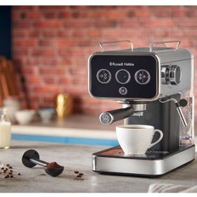 Resim Russell Hobbs Distinctions Seri Espresso Makinesi, Buhar Çubuğu İle Kolay Süt Köpürtme ve Isıtma 