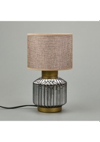 Resim Luce Rosa Cam Abajur - Füme / Kahverengi / Eskitme Çok Renkli 