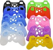 Resim Melocyphia PS3 Denetleyici Jel Kauçuk Koruyucu Silikon Yumuşak Kılıf Cilt Kapak Kılıfı (Yeşil) 