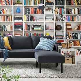 Resim IKEA Gri Konforlu Kanepe - Uzanma Koltuklu 3'lü Kanepe 