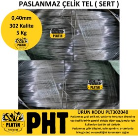 Resim Platin Hırdavat 302 Kalite Paslanmaz Çelik Tel 0,40MM ( Parlak ) 5 kg 