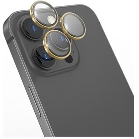 Resim iPhone 14 Pro Uyumlu Go Des CL-10 Kamera Lens Koruyucu Gold 