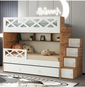 Resim Manolya Mdf Çelik Profilli Yavrulu Ranza Bc M2 