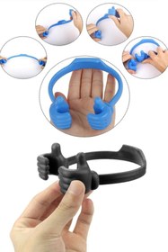 Resim Hyd El Şeklinde Taşınabilir Silikon Masaüstü Telefon Tablet Tutucu Telefon Tutacağı Standı 