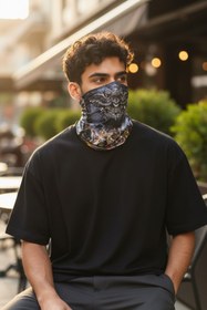 Resim KANİNCHEN Unisex Kuru Kafa Buff İskelet Maske Motorcu Maskesi Boyunluk Baf 