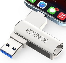 Resim iPhone 64GB için USB bellek, yüksek hızlı USB 3.0 iPhone Flash sürücü, daha fazla fotoğraf ve video için harici bellek, metal fotoğraf çubuğu, iPhone/iPad/Android/PC için 