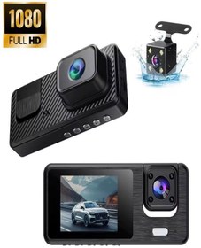 Resim Wi-fi App Destekli 1080p 3 Kameralı Araç İçi Araba Kamerası Gece Görüşü & 140 Geniş Açı Dvr 