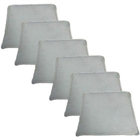 Resim Knsz sırt minderi 6 lı zng&mğr&uslu beyaz kumaş cırtlı tel bar sandalyesi sırtı için 