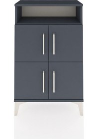 Resim Arges Komodin Tek Raflı 4 Kapaklı 60x30x96 Antrasit-antrasit Antrasit 