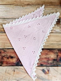 Resim Mufincollection Nakışlı Muslin Kumaş Çocuk Bandana | 60x30 cm | Yumuşak ve Nefes Alabilen 