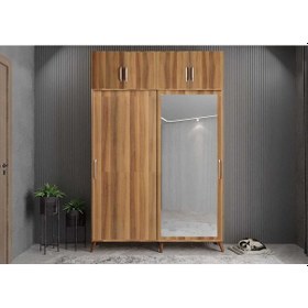 Resim Panama Sürgülü Yüklüklü Portmanto Vestiyer Ayakkabılık C 140 Cm 