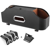 Resim Ximistore9 Araç Koltuğu Düzenleyici - Çok Fonksiyonlu Cep Telefonu, Bardak Ve Peçete Tutucu 