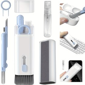 Resim Çok Amaçlı Kalemli 3'ü 1 Arada Elektronik Temizleme Kiti - AirPods Pro, Klavyeler, Dizüstü Bilgisayarlar, Telefonlar & PC Monitörleri için İdeal - Mavi, Airpod Temizleyici 