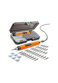 Resim Xuweiwei 46si 1 Arada Isikli Dijital Ekranli Usb Sarjli Sessiz Yuksek Torklu 5 Kademe Ayarli Cok Fonksiyonlu Tasinabilir Mini Tornavida Seti Turuncu 