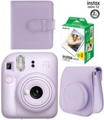 Resim Fujifilm Instax Mini 12 Lila Fotoğraf Makinesi Deri Çanta Albüm Ve 20'li Film Hediye Seti-fotsı00199-st4-20-d 