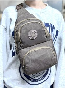 Resim Su Geçirmez Kumaş Vizon Unisex Body Bag Çapraz Omuz Çantası Vizon 