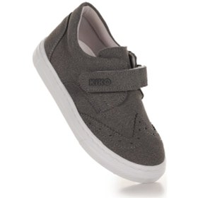 Resim Kiko Kids Richie Cırtlı İlk Adım Günlük Erkek Bebek Casual Ayakkabı Füme Füme 