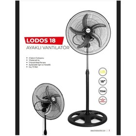 Resim İtimat Lodos SN-2501 18 Ayaklı Vantilatör - Siyah 