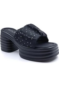 Resim Bags Shoes Guja 24Y427-1 Kadın Kalın Topuklu Platform Taban Taşlı Terlik 