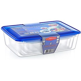 Resim 4'lü Köşeli Saklama Kabı Seti 