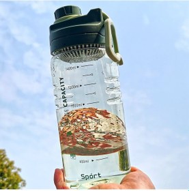 Resim Moveevo 1.5l Kapasiteli Isı Dayanıklı Spor Su Bardağı - Sağlıklı Hidrasyon İçin Cam Gibi Şeffaf Plastik El Çantalı Seyahat Kadeh Kahve Kırmızısı 2036 Diğer 