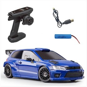 Resim Junzhuodianpu Uzaktan Kumandalı Araba Ldrc Ld2801 1/28 Rc Model Drift Araba Uzaktan Kumandalı Araba Elektrikli Mini Uzaktan Kumandalı Araba Mavi 