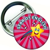 Resim 20 Adet - Panayırı Star Of English Öğrenci Rozeti 