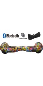 Resim Citymate Smart Balance Elektrikli Kaykay Hoverboard Çanta Hediyeli Bluetooth Hoparlörlü Desenli 