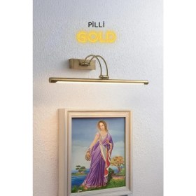 Resim Pilli Gold Gün Işığı ve Beyaz Işık Duvar Apliği Banyo Aydınlatma Ayna Üstü LED Tablo Aplik A+ Loş Işık 3000K,6500K 