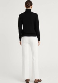 Resim Siyah Boğazlı Kadın Kazak - SİYAH / S 