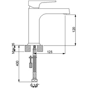 Resim Newarc Aqua Lavabo Bataryası Altın - Siyah 941521Bg 