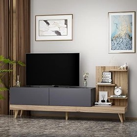 Resim TV Sehpası Desso Antrasit Ceviz 180 cm 