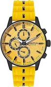 Resim Quantum TTG1037.607 Quartz Titanyum Kasa Silikon Sarı 44 mm Erkek Kol Saati 