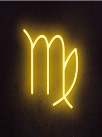 Resim BİZ BU İŞİN KEYİF KISMINDAYIZ BAŞAK Burcu Sembolü Pleksi Neon Tabela 